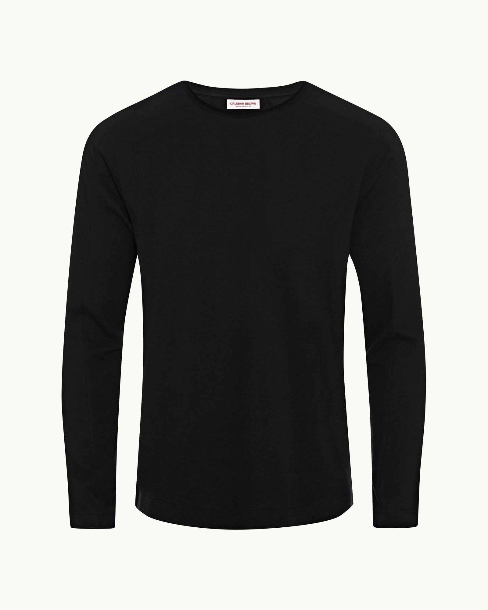 Black Classic Fit Ice Wool Long-Sleeve T-shirt | Black