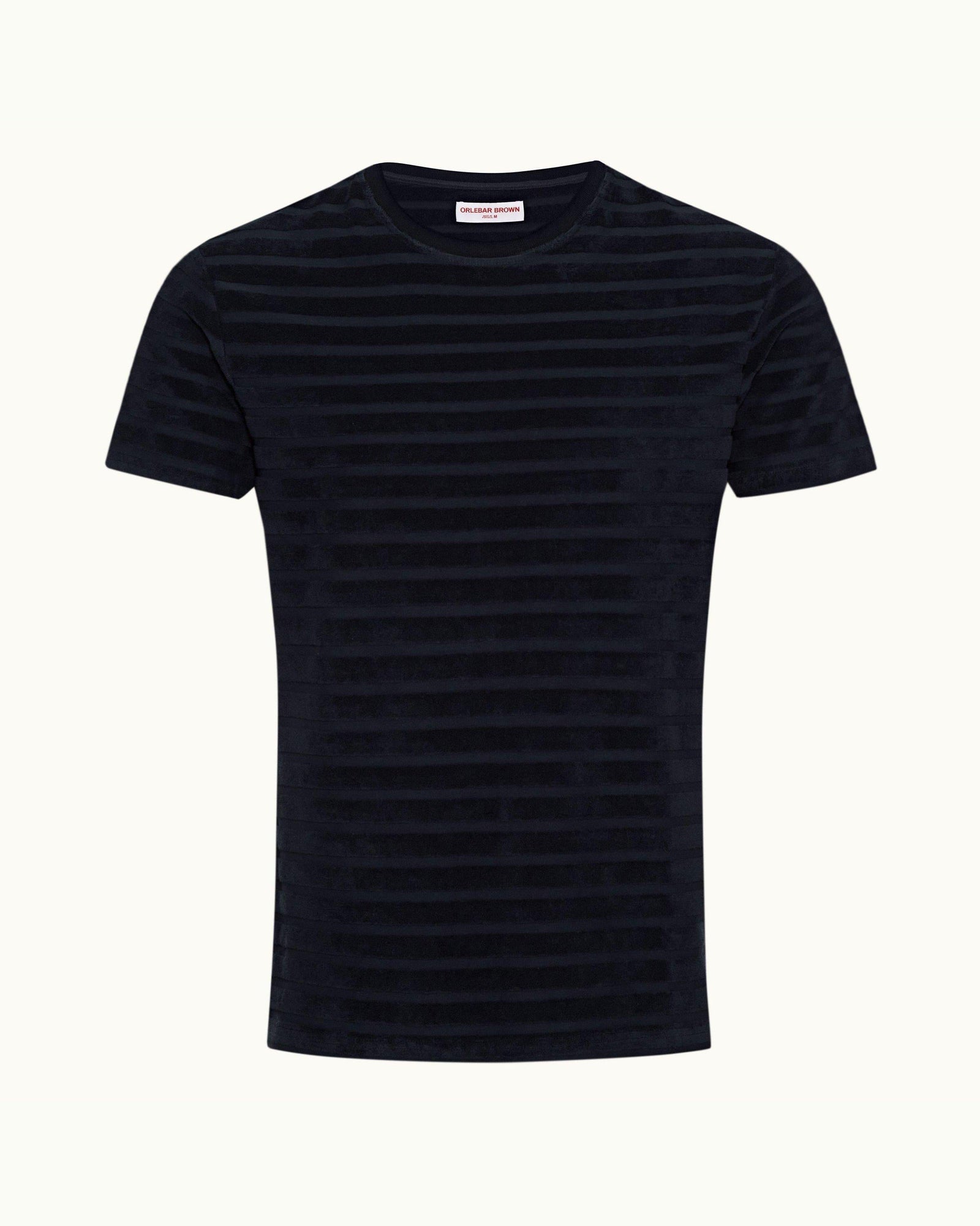 Night Iris Tonal Towelling Stripe Classic Fit T-shirt | Night Iris