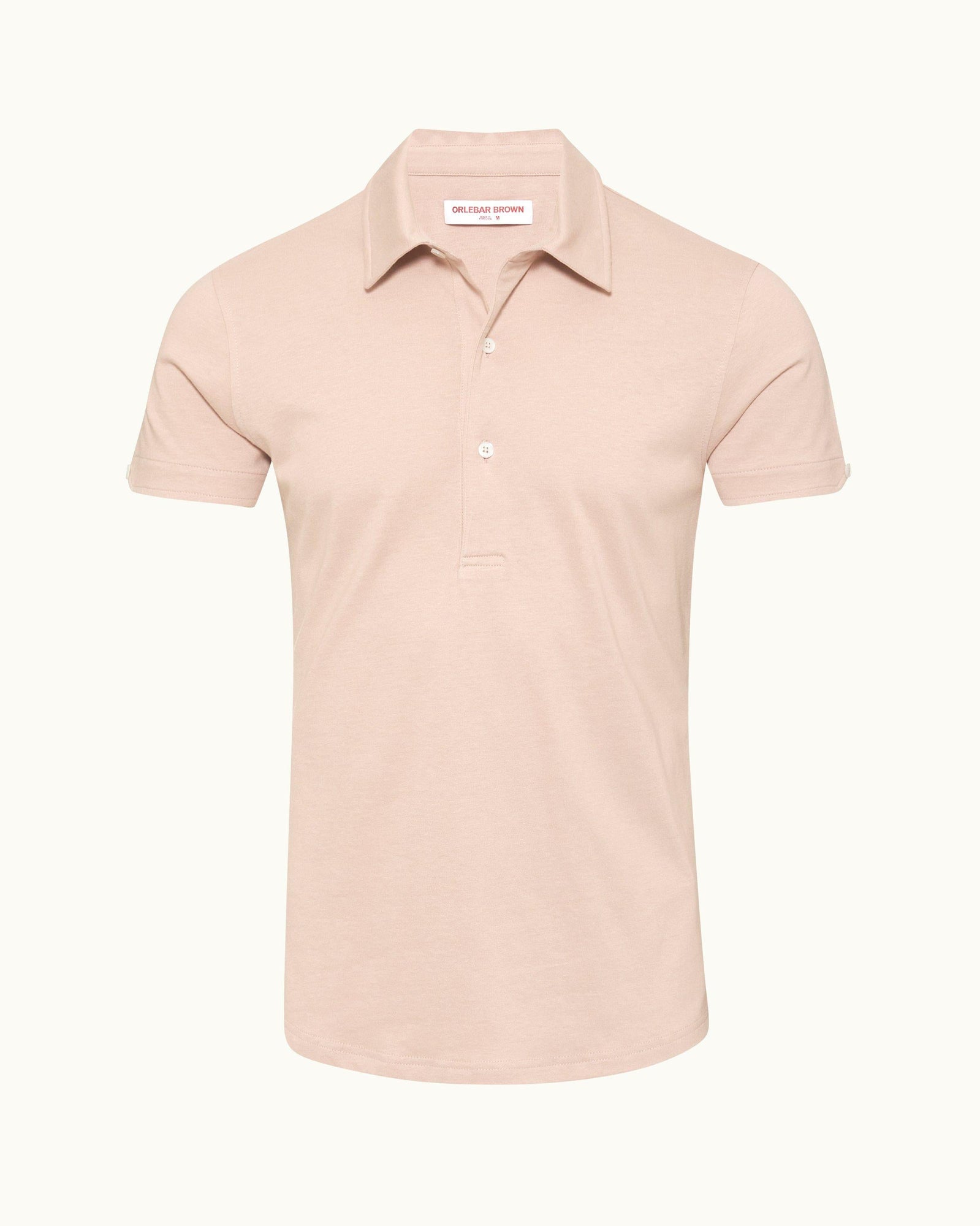 Sebastian Silk Tailored Fit Cotton-Silk Polo Shirt In Seashell Pink | Seashell Pink
