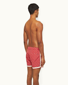 Vermillion/Sea Mist Bandana Shorter-Length Swim Shorts | Vermillion/Sea Mist