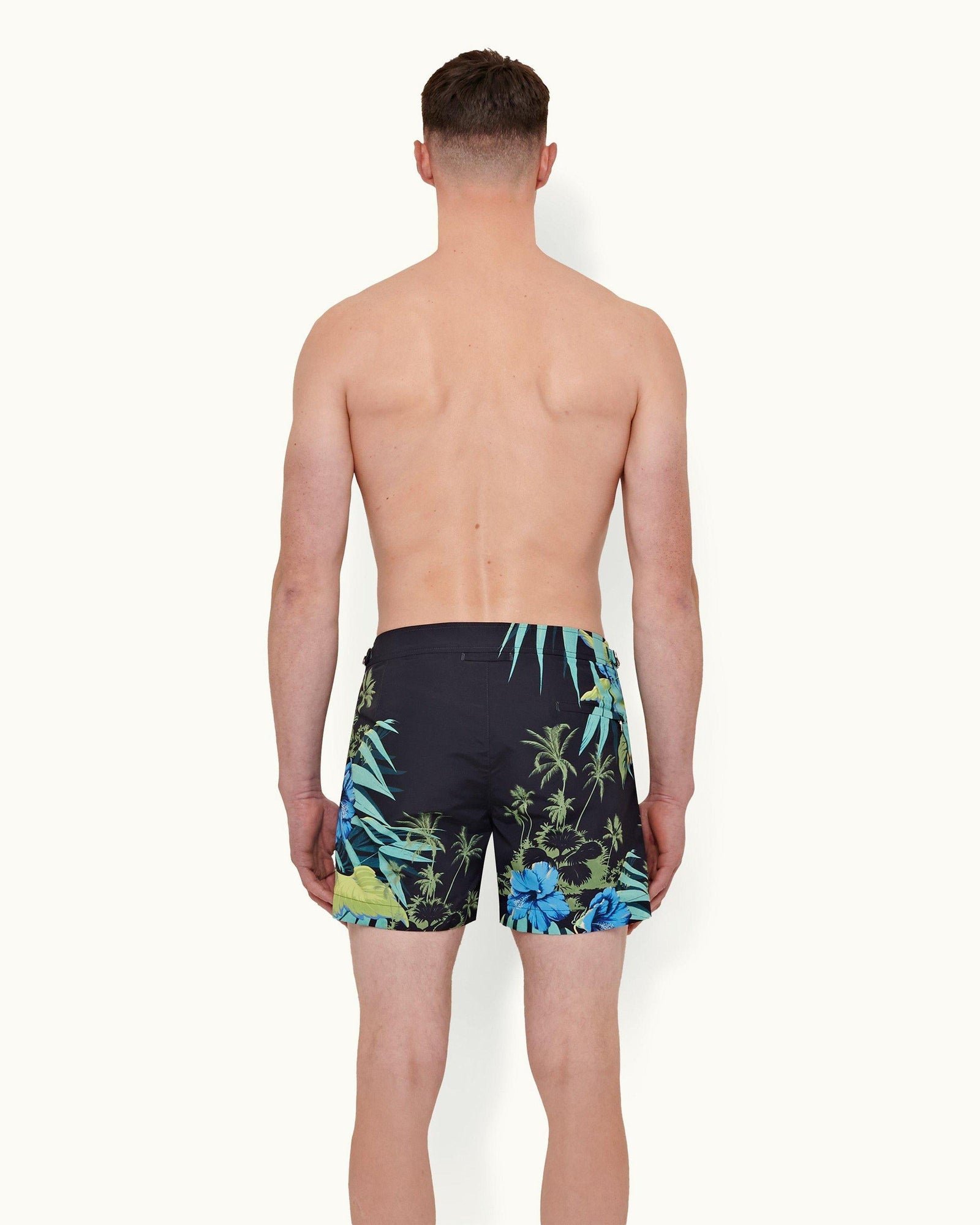 Night Iris Islet Print Shorter-Length Swim Shorts | Night Iris