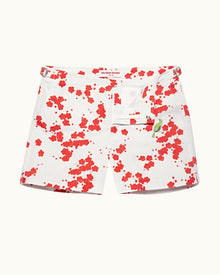 Setter Blossom Print Shorter-Length Swim Shorts In Red Plum Colour | Red