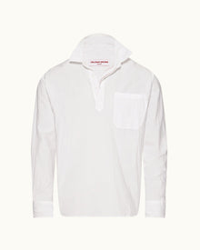 Shanklin White Easy Fit Cotton Overhead Shirt | White