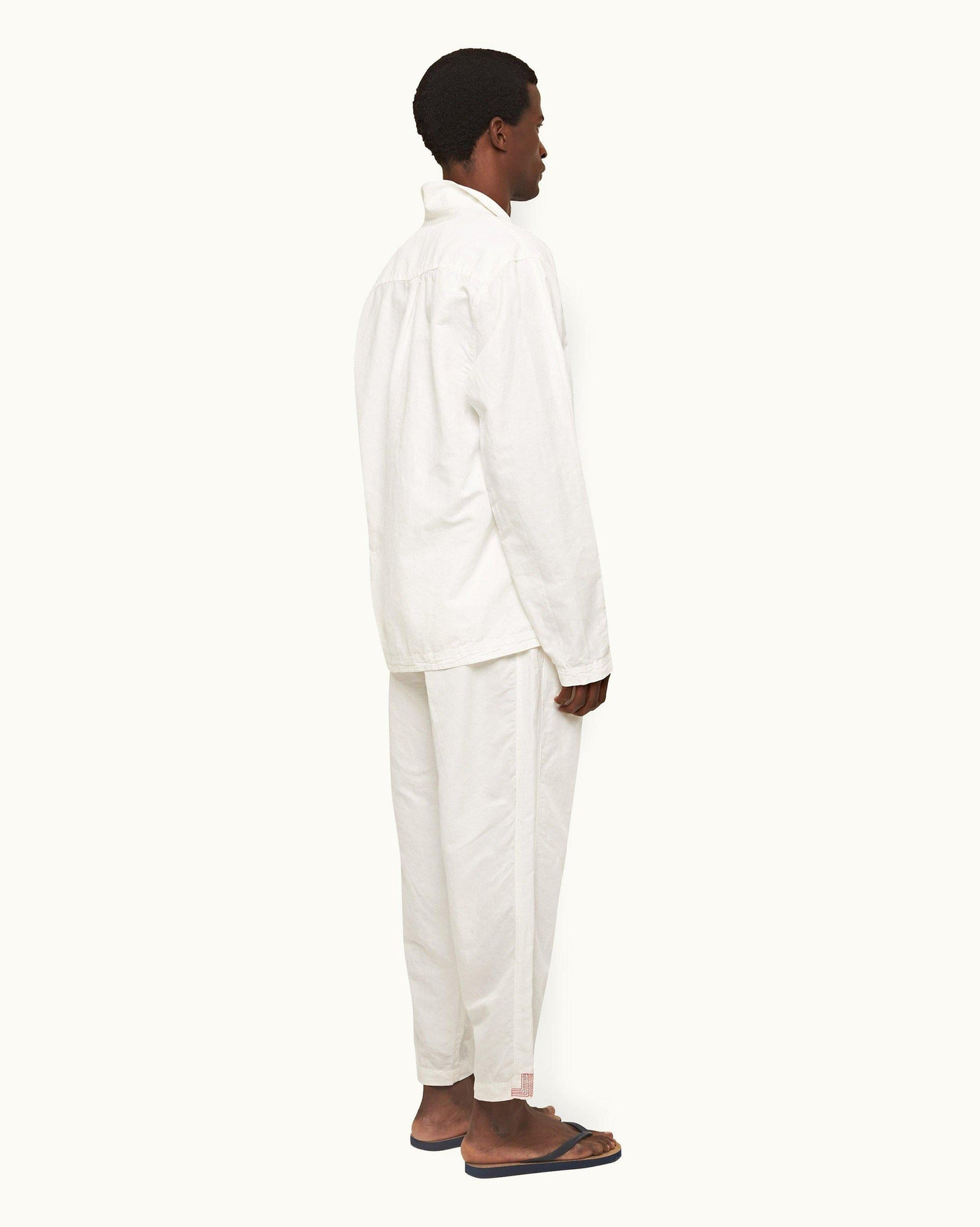 Sea Mist Tailored Fit Single Pleat Stretch-Cotton Trousers | Sea Mist