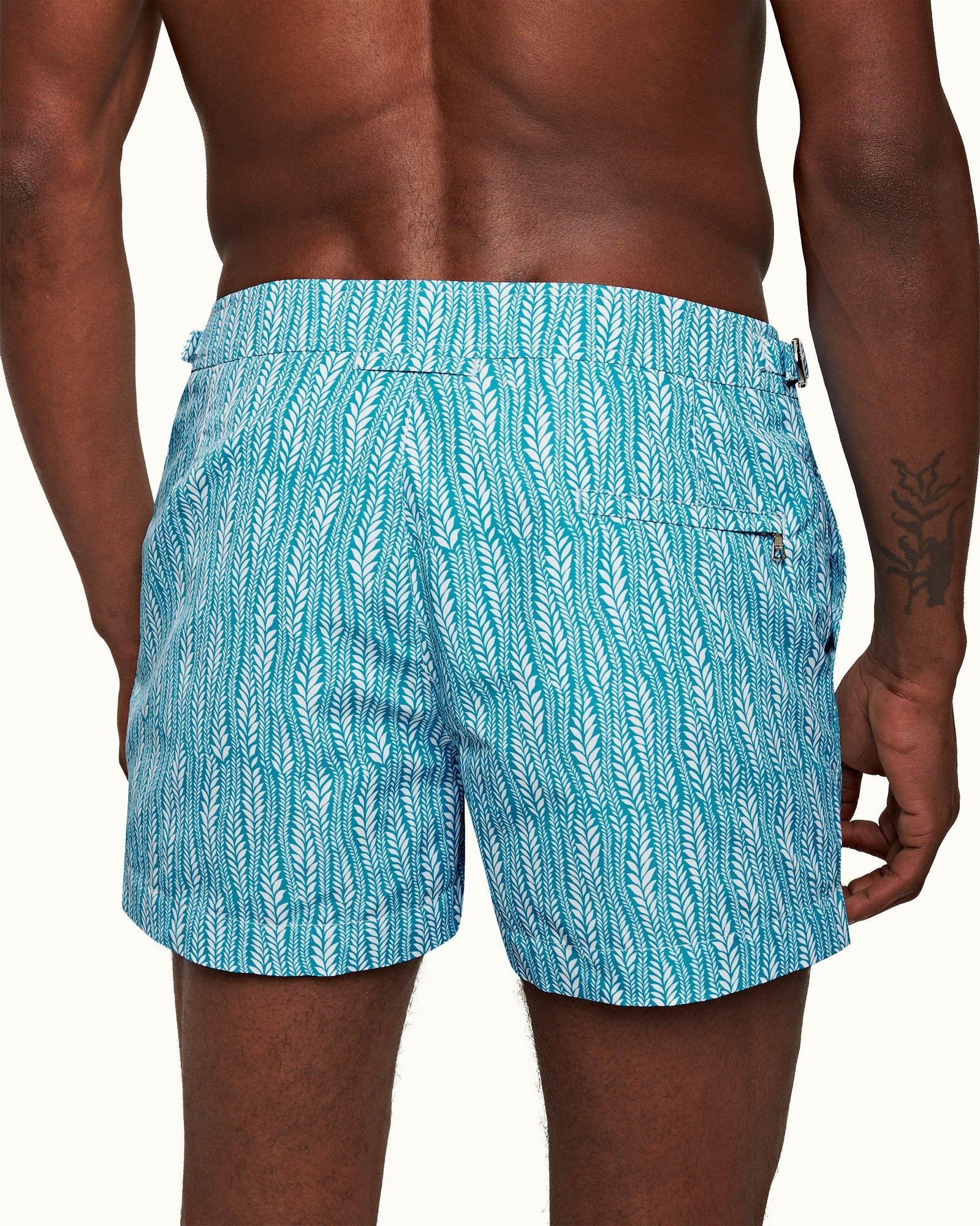 Springer Veranda/White Fern Shortest-Length Swim Shorts | Veranda/White
