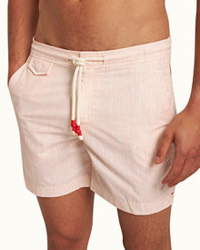 Standard Rose/White Fern Mid-Length Swim Shorts | Rose/White