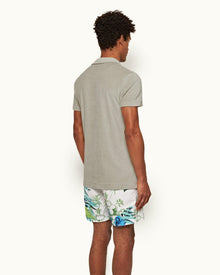 Cliff Grey Tailored Fit Towelling Resort Polo Shirt | Cliff Grey