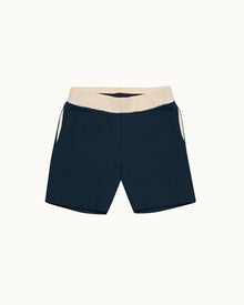 Kids | Night Iris Contrast Washed Organic Cotton Sweat Shorts | Night Iris