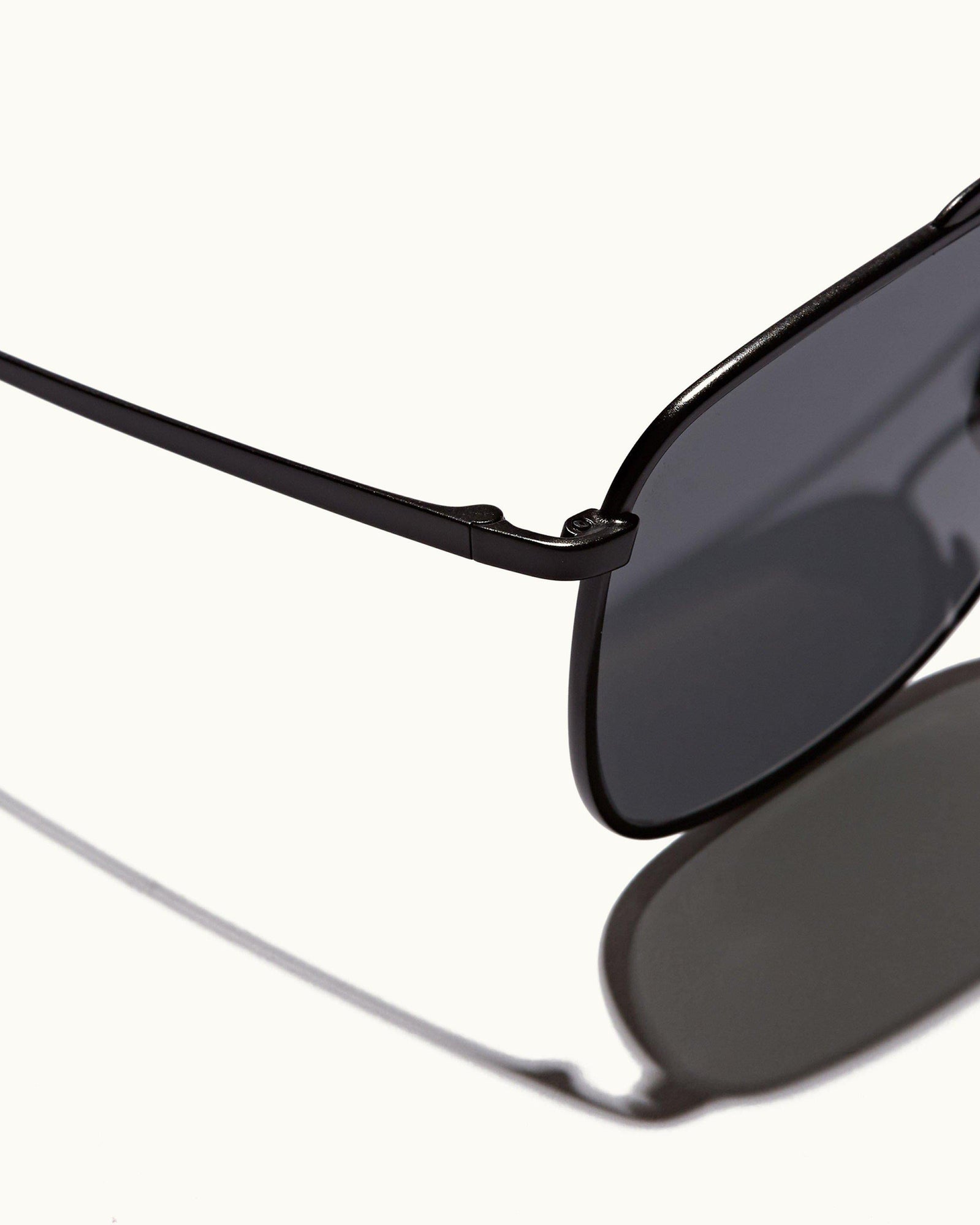 Tulum Satin Black Square Frame Sunglasses | Satin Black
