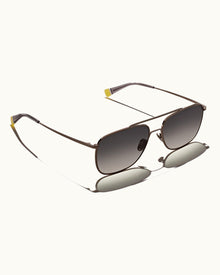 Tulum Shiny Steel Square Frame Sunglasses | Shiny Steel
