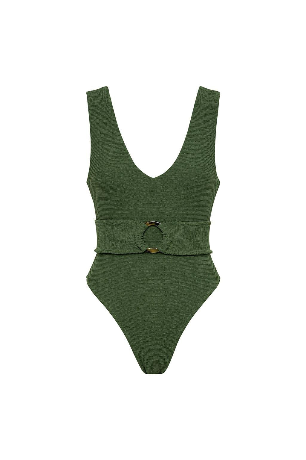 Kim One Piece | Olive Micro Scrunch