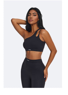 One-Shoulder Strap Top | Black