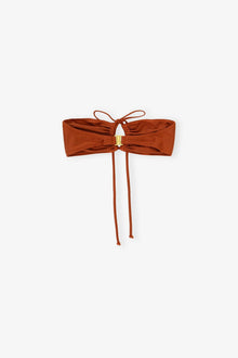 Open Bandeau Bikini Top | Copper Brown