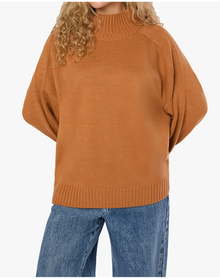 Oversized Funnel Neck Sweater | Camel