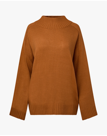 Oversized Funnel Neck Sweater | Camel