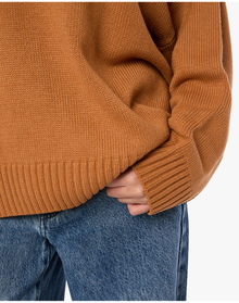 Oversized Funnel Neck Sweater | Camel
