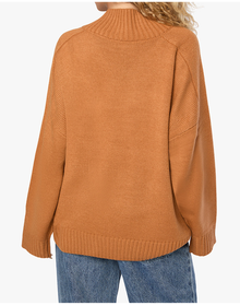 Oversized Funnel Neck Sweater | Camel