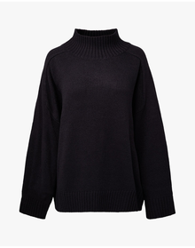 Oversized Funnel Neck Sweater | Navy