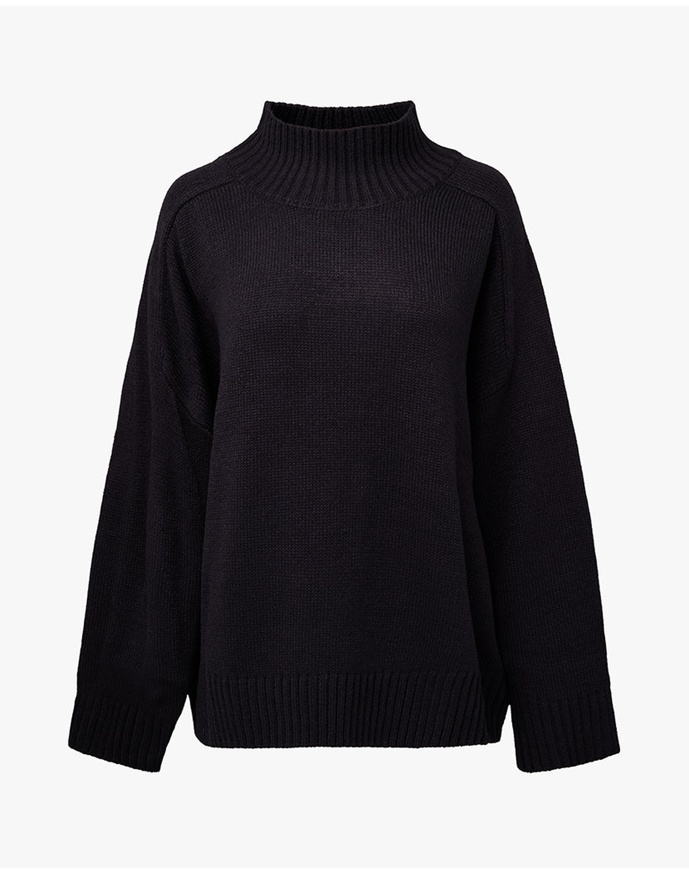 Oversized Funnel Neck Sweater | Navy