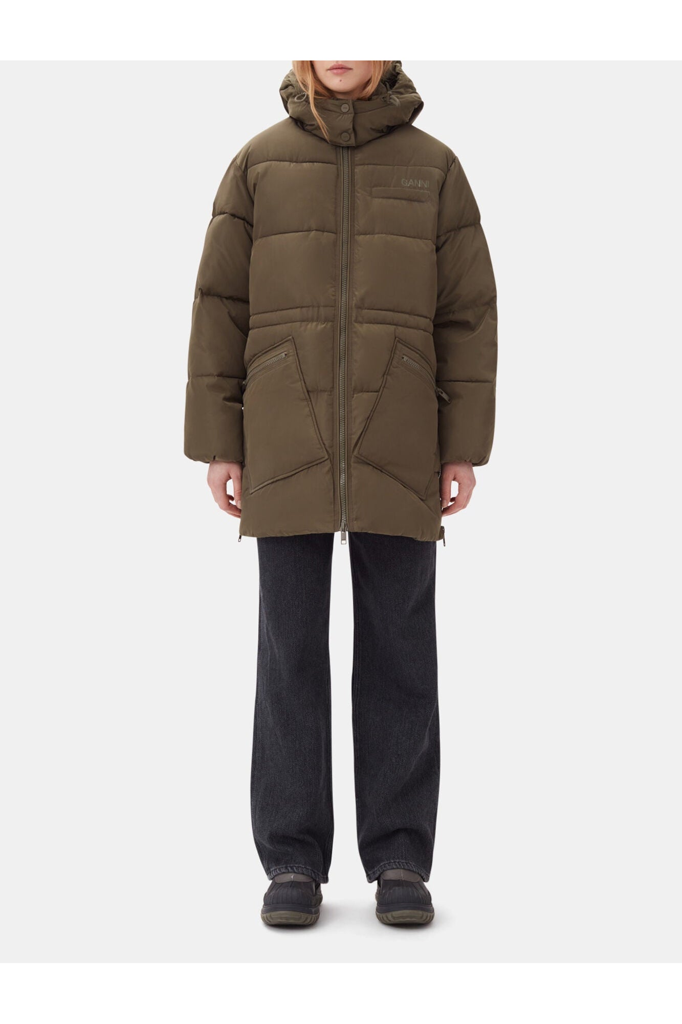 Oversized Tech Puffer Midi Jacket | Kalamata