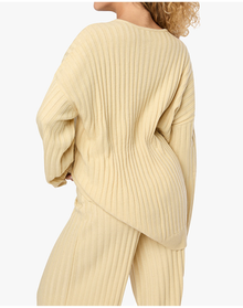 Oversized V Neck Sweater | Wheat