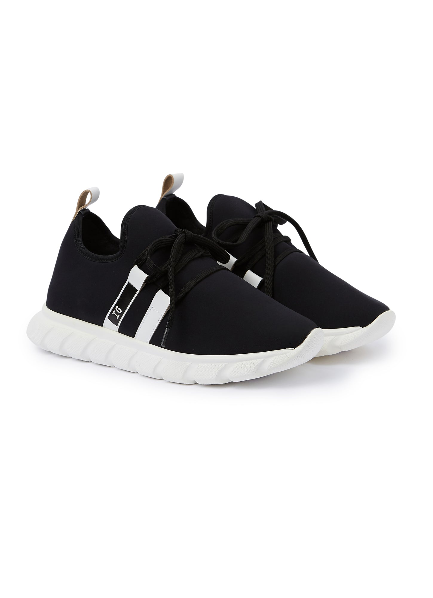 Sneakers with White Decorations | Black