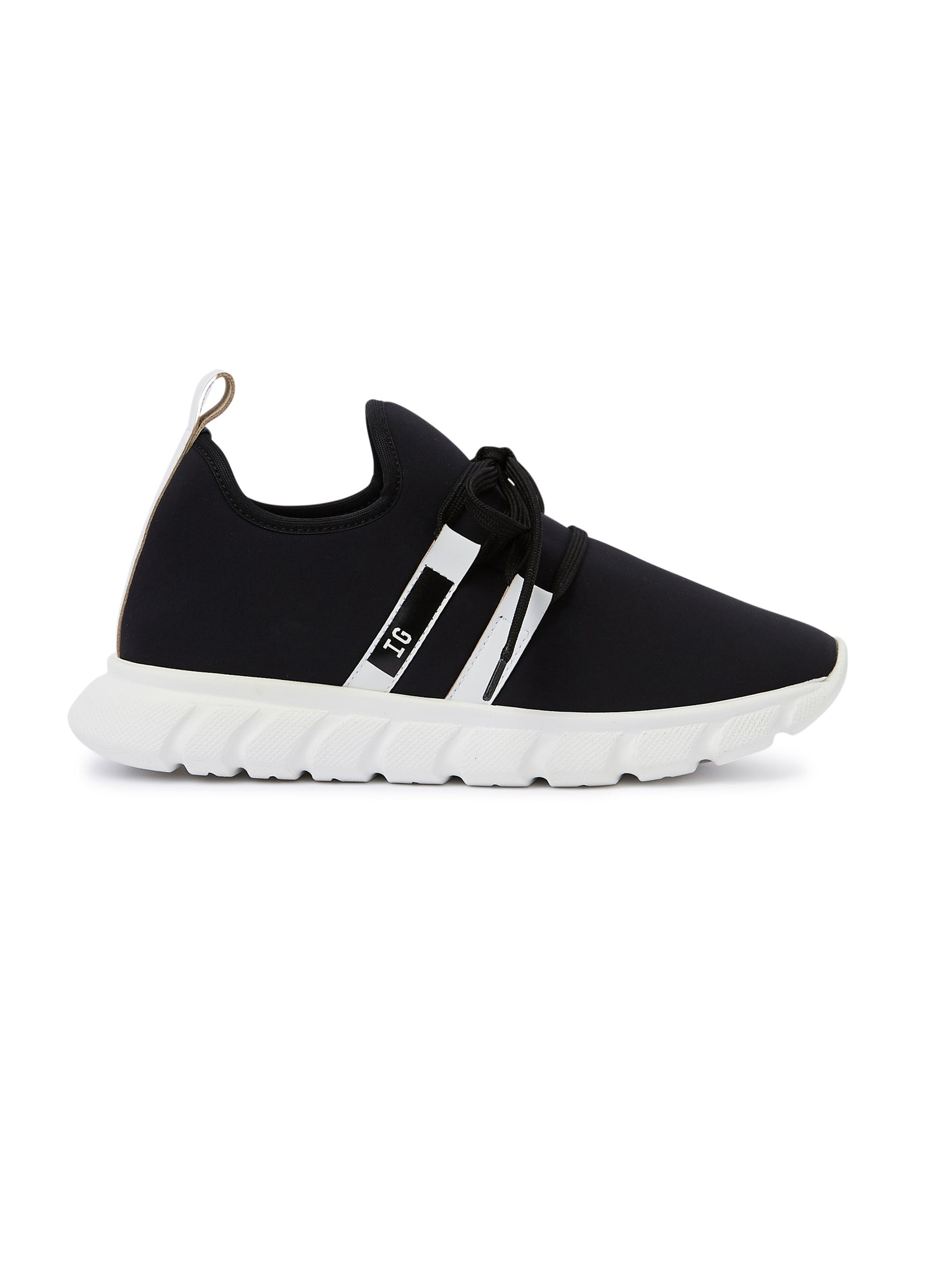 Sneakers with White Decorations | Black