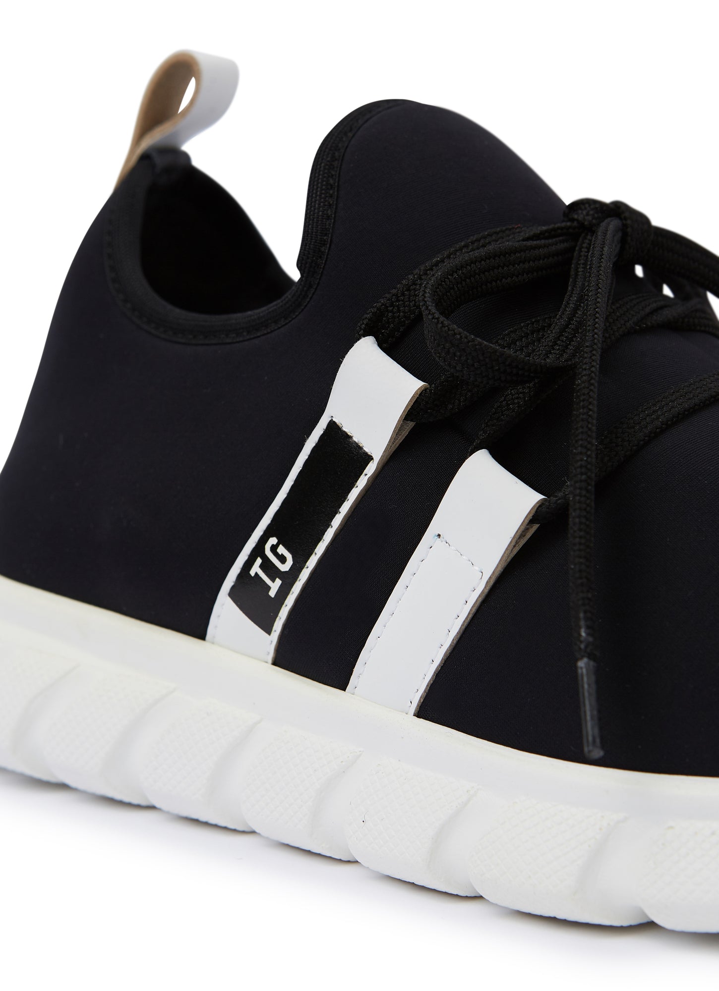 Sneakers with White Decorations | Black
