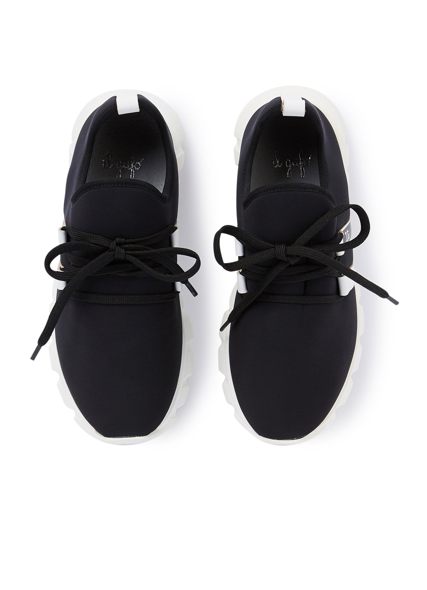 Sneakers with White Decorations | Black