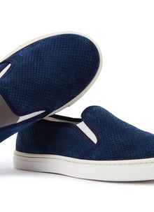 Slip-On Suede Leather Shoes | Blue