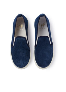Slip-On Suede Leather Shoes | Blue