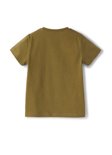 Short Sleeve T-Shirt with Aloha Print | Crocodile/Cocco