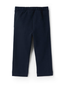Straight-Cut Fleece Trousers | Blue