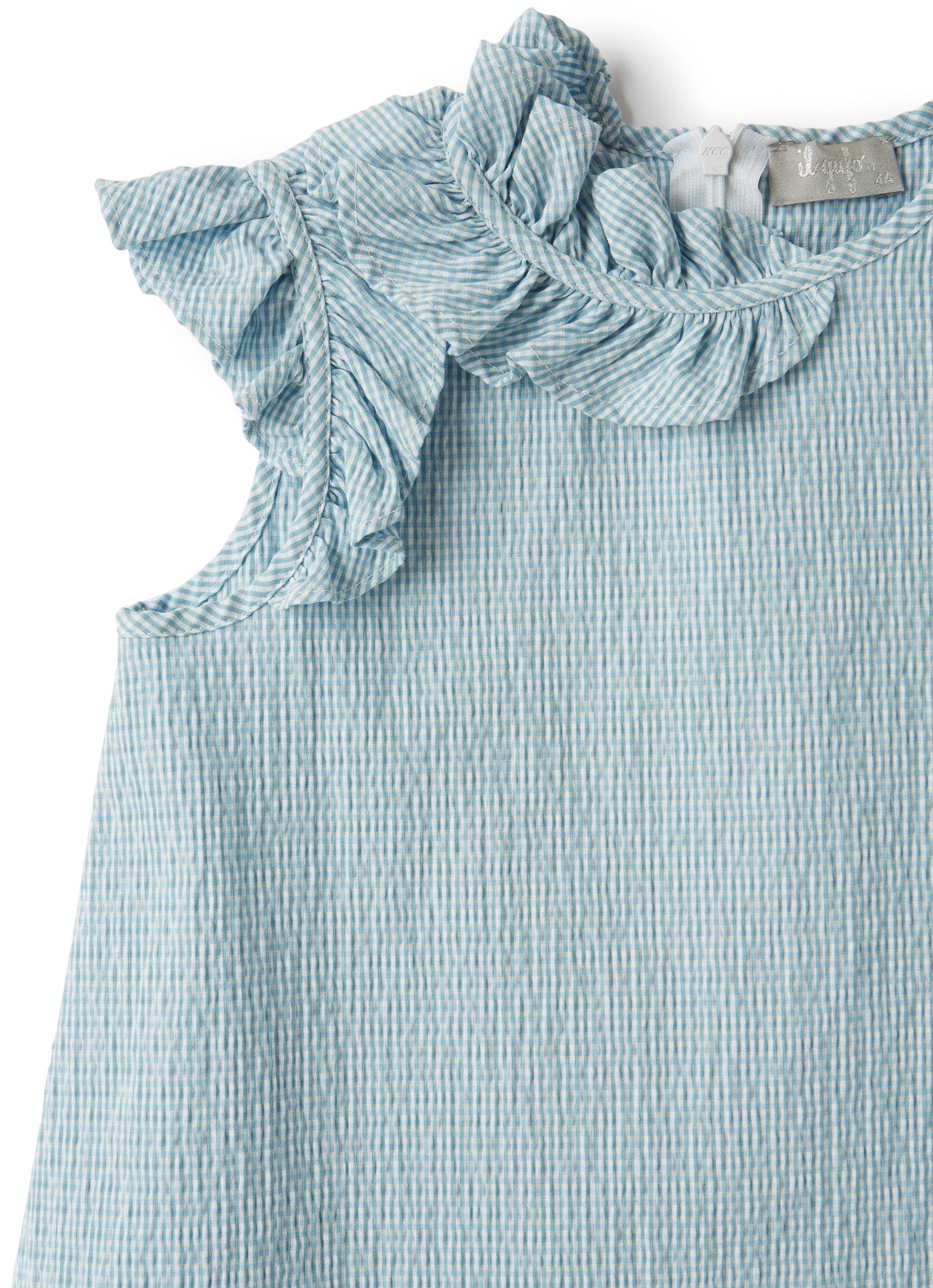 Micro Vichy Dress with Ruffles | Lichene