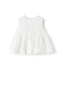 Sleeveless Top in Cotton Voile | White