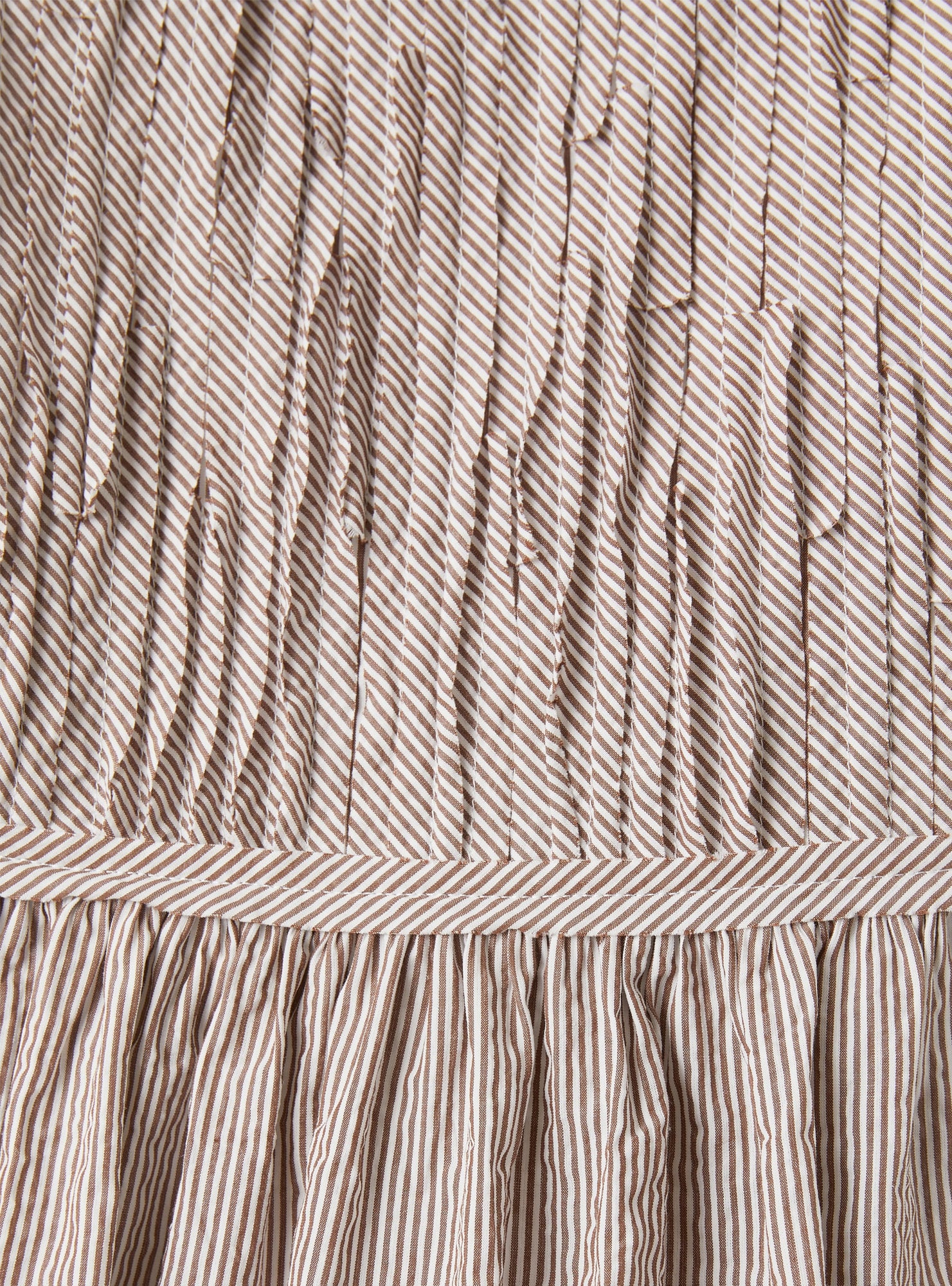 Sleeveless Dress in Striped Seersucker | Noce