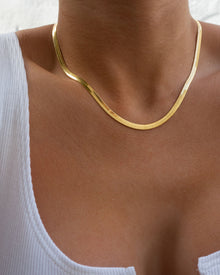 The Classique Herringbone Chain - Gold | Plated Gold