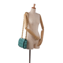 Bottega Veneta | Pre-Owned Nappa Intrecciato Padded Chain Cassette Satchel | Seafoam