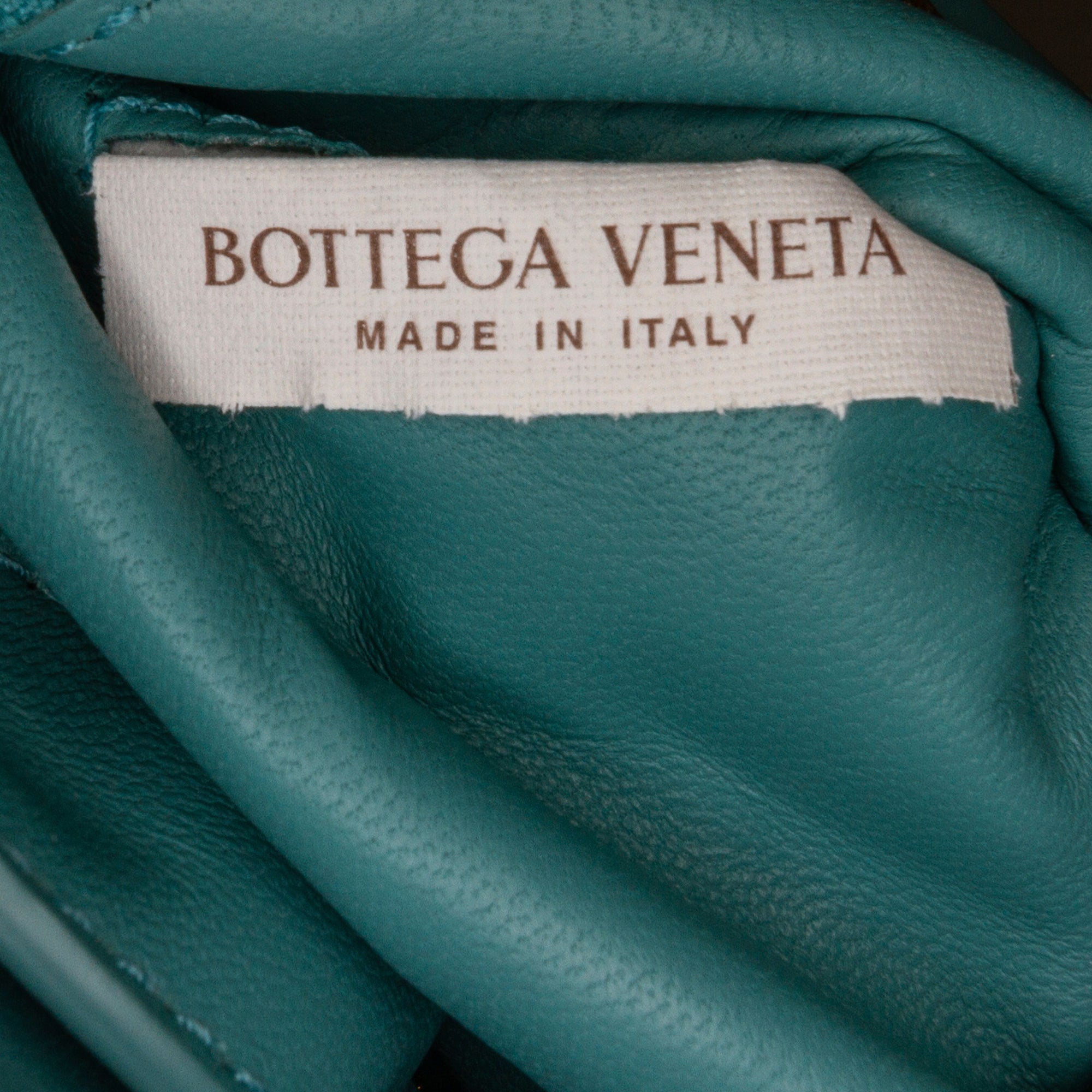 Bottega Veneta | Pre-Owned Nappa Intrecciato Padded Chain Cassette Satchel | Seafoam