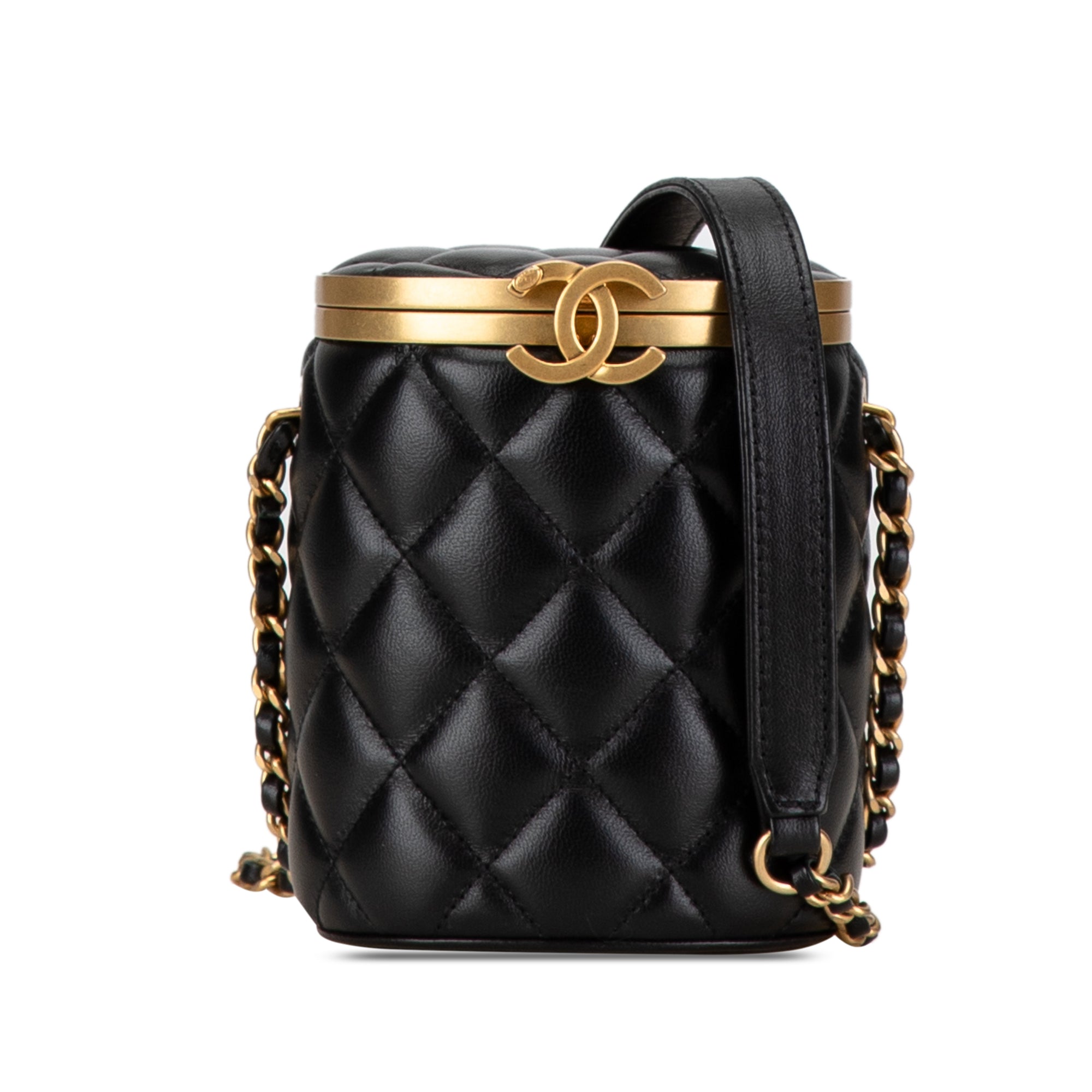 Chanel | Pre-Owned Mini Lambskin Crown Box Bag | Black