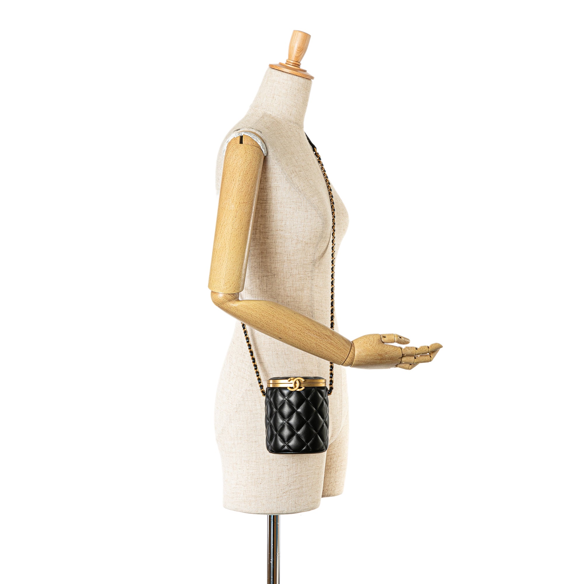 Chanel | Pre-Owned Mini Lambskin Crown Box Bag | Black