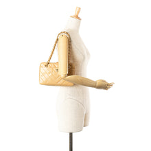 Chanel | Pre-Owned CC Chevron Quilted Lambskin Chain Shoulder Bag | Brown/Beige