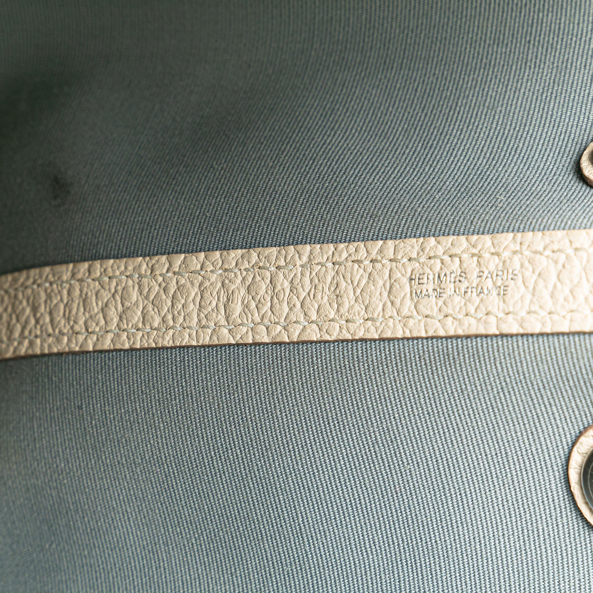 Hermes | Pre-Owned Toile and Negonda Garden Party 30 | Blue/Light Blue