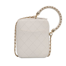 Chanel | Pre-Owned CC Lambskin Round Handle Camera Case | White