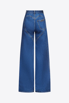 Heart Cutout Wide Leg Jean | Multi Denim Wash