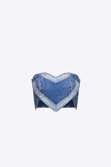 Patchwork Heart Bandeau | Multi Denim Wash