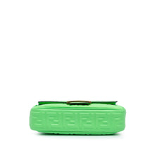 Fendi | Pre-Owned Zucca Embossed Leather Chain Midi Baguette - II | Green/Light Green