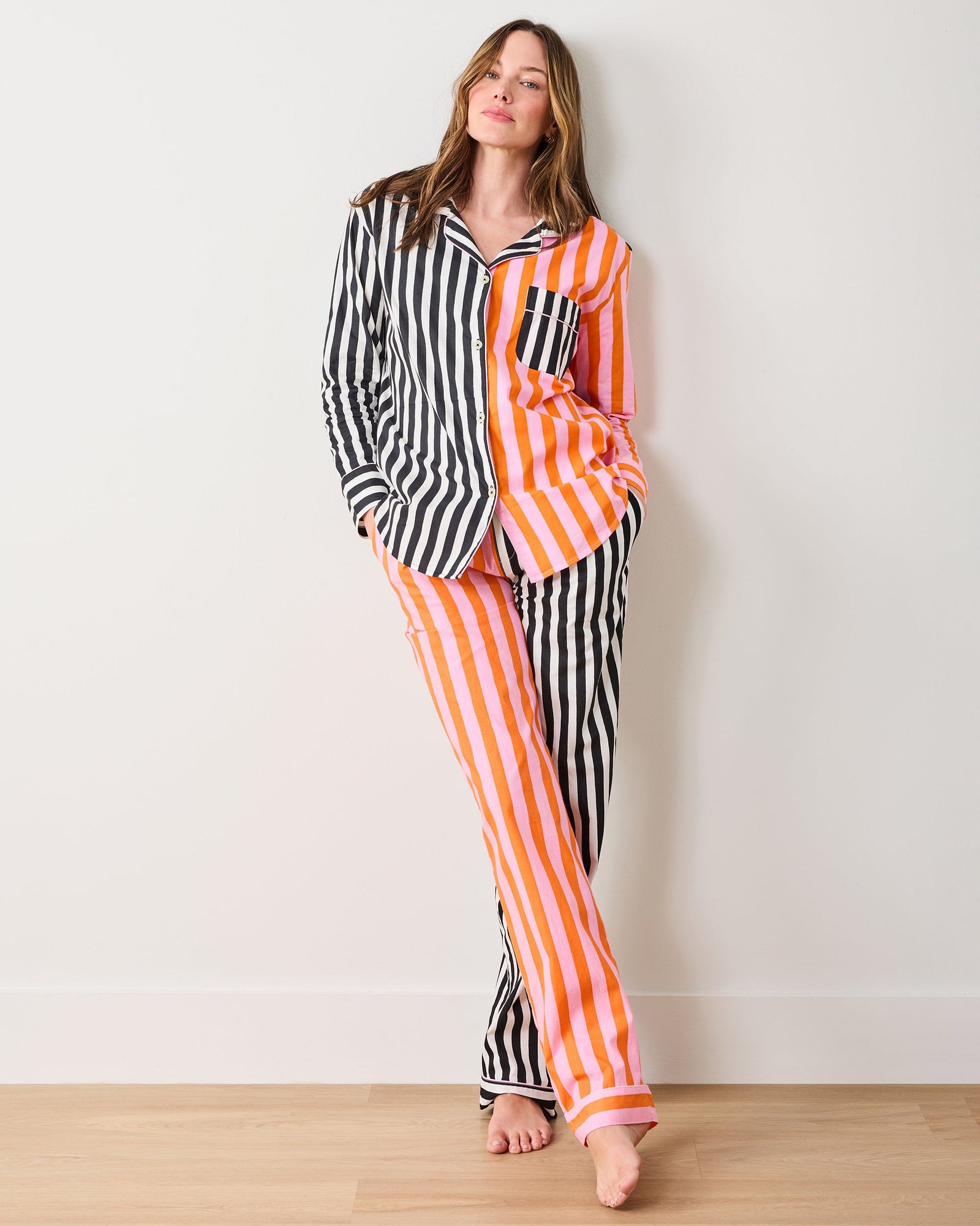 Showtime Stripes - Long PJ Set - Skeleton Candy - Printfresh