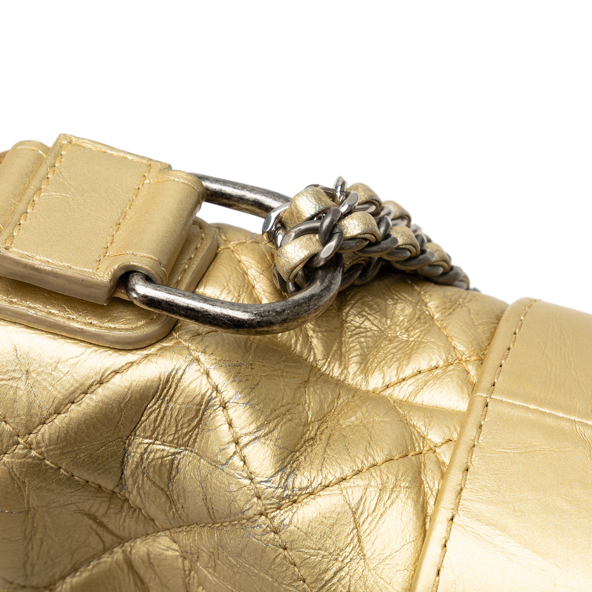 Chanel | Pre-Owned Small Metallic Lambskin Gabrielle Crossbody | Gold
