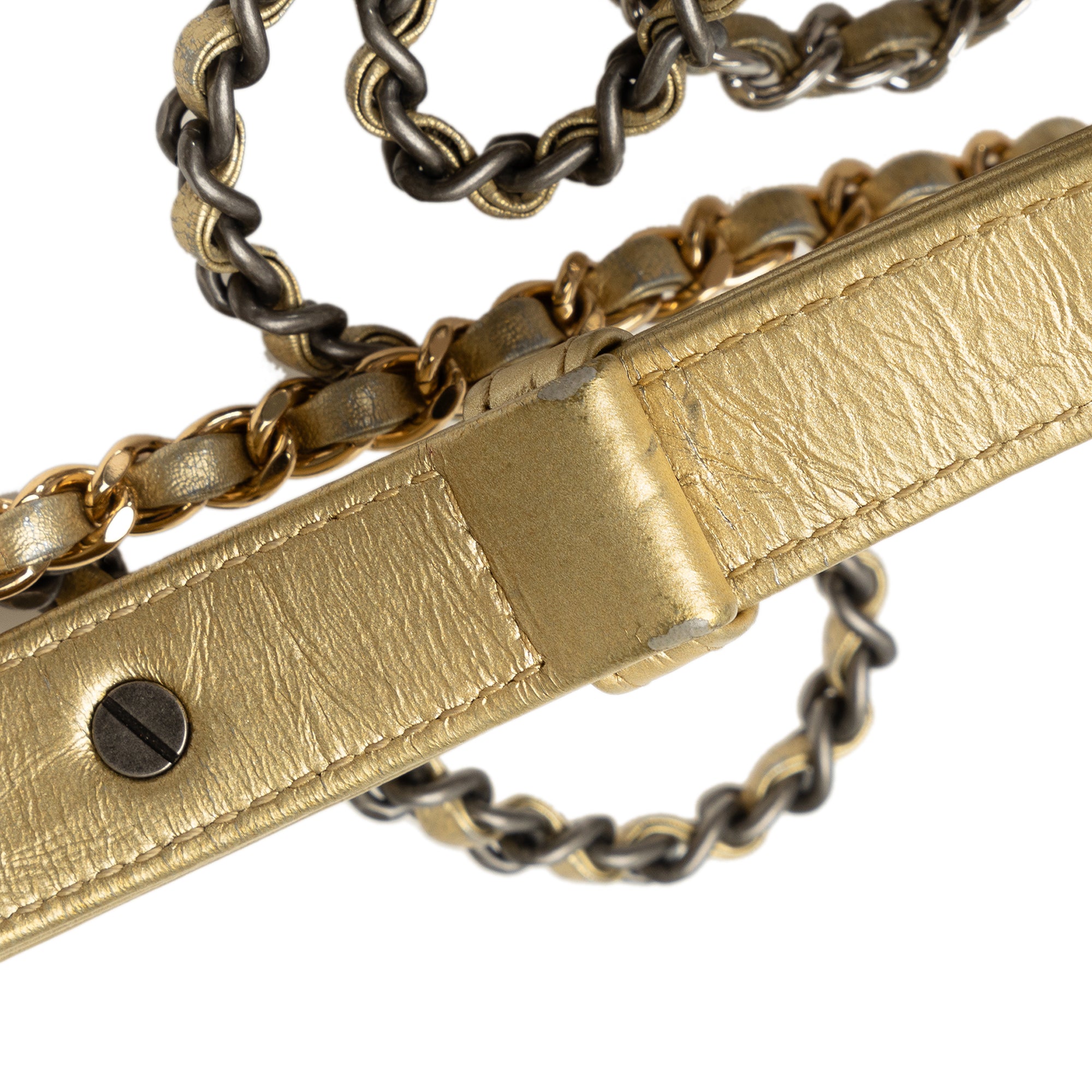 Chanel | Pre-Owned Small Metallic Lambskin Gabrielle Crossbody | Gold